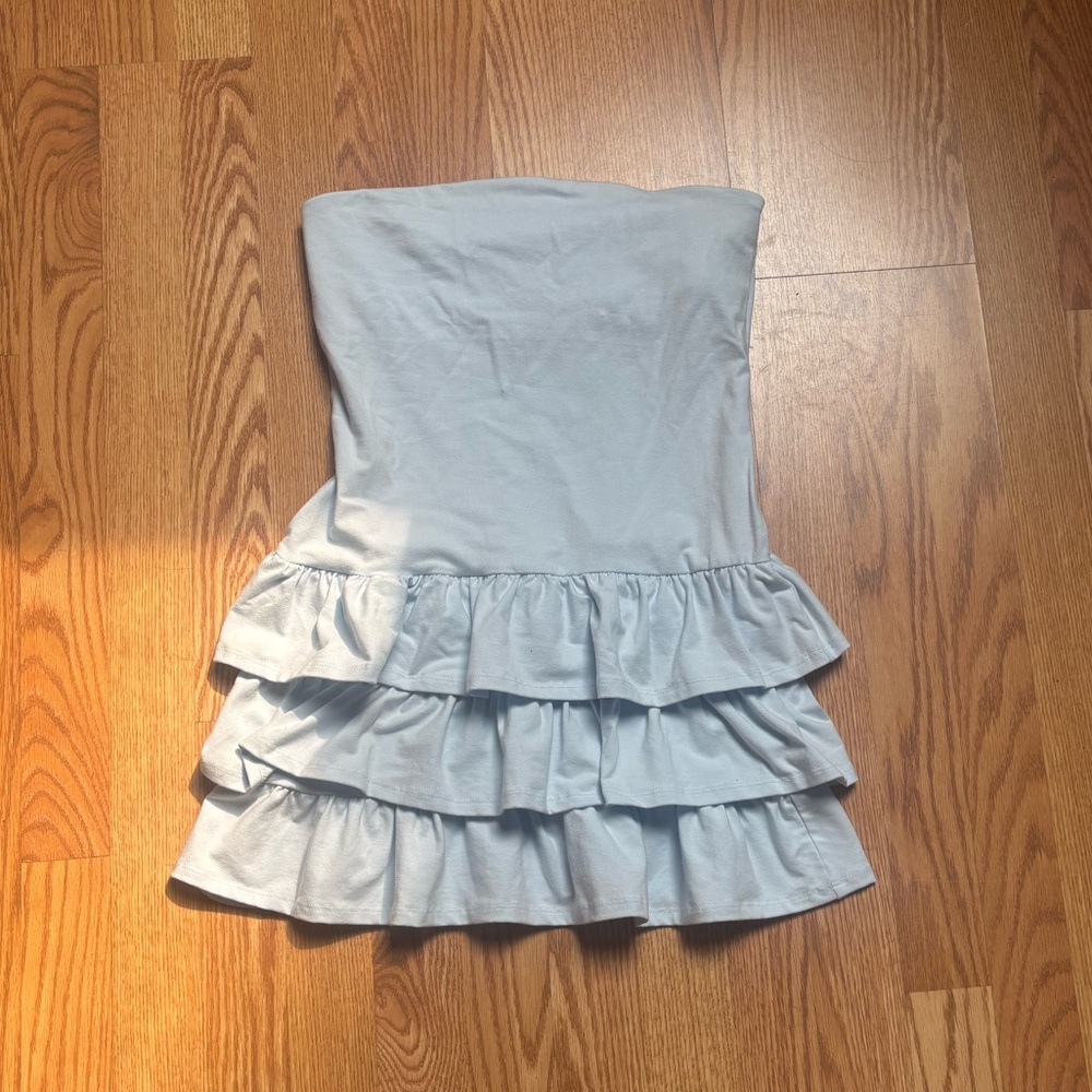 Forever 21 Light Blue Strapless Dress